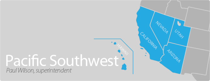 ECC pacific southwest conference map